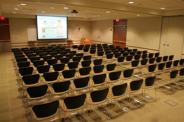 photo of large auditorium size conference room setup