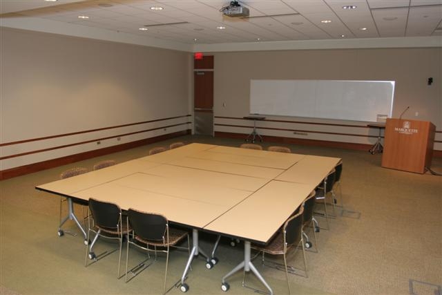 photo of block style conference room setup