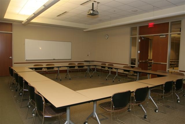 photo of conference style room setup